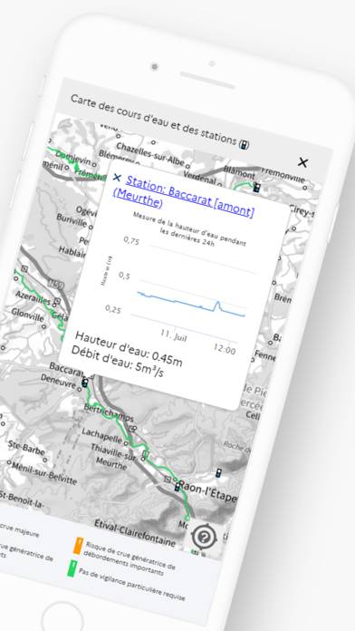 Vigicrues Capture d'écran de l'application