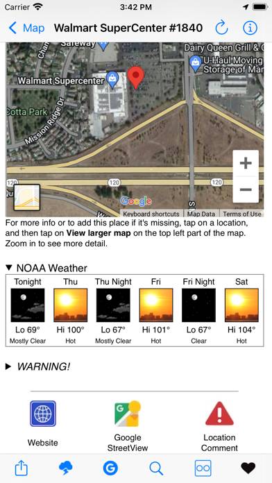 Boondocking at Walmart Stores App screenshot