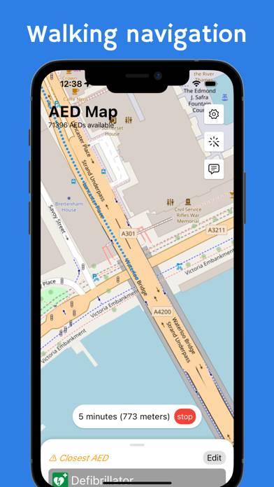 AED map App-Screenshot #3