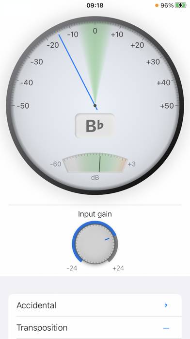 Transposable Chromatic Tuner captura de pantalla