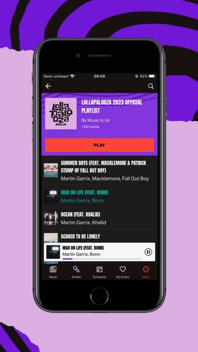 Lollapalooza Berlin App-Screenshot