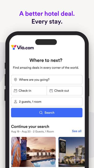 Vio.com Get better hotel deals App screenshot #1