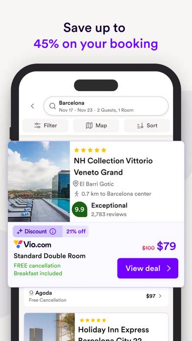 Vio.com Get better hotel deals App screenshot #2