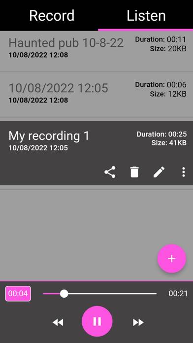 EVP Recorder (Voice Recorder) App skärmdump #2