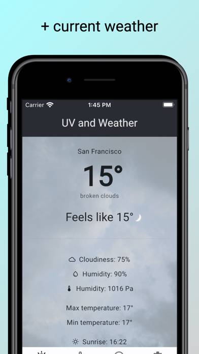 UV plus Weather App screenshot #3