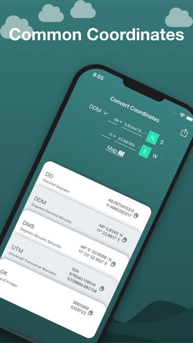 Convert Coordinates DD DMS DDM App screenshot