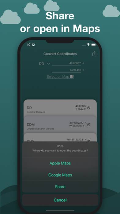 Convert Coordinates DD DMS DDM App screenshot