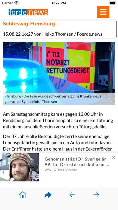 förde.news | Nachrichten Bildschirmfoto