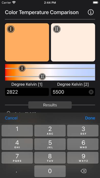 Color Temperature Comparison Captura de pantalla de la aplicación #4