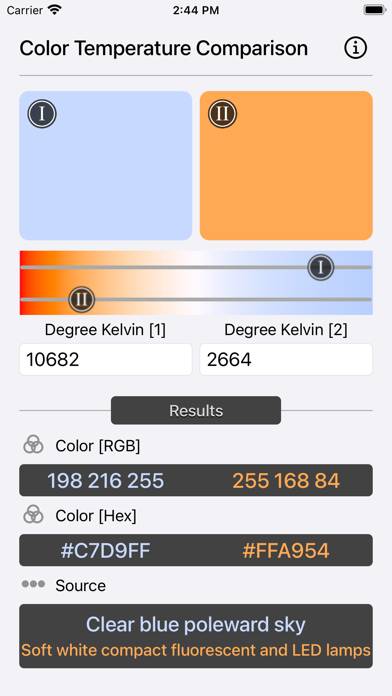 Color Temperature Comparison Captura de pantalla de la aplicación #6
