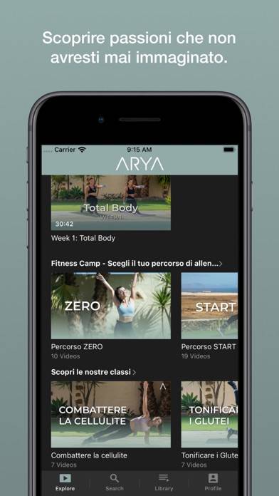 ARYA Training Schermata dell'app #3