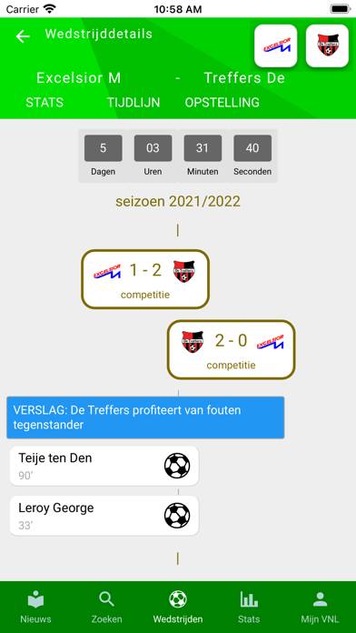 Liveuitslagen 2022 Pro App-Screenshot