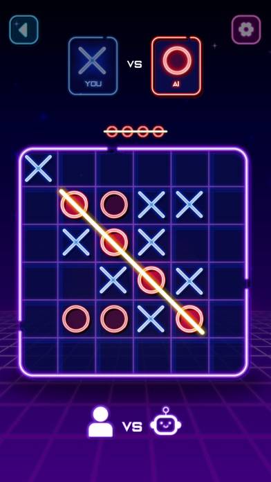 Tic Tac Toe Glow: 2 Player XO App preview #2