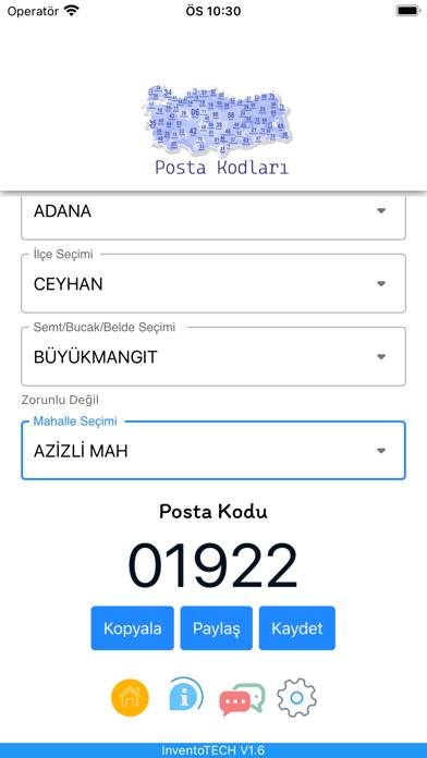 Posta Kodları App screenshot