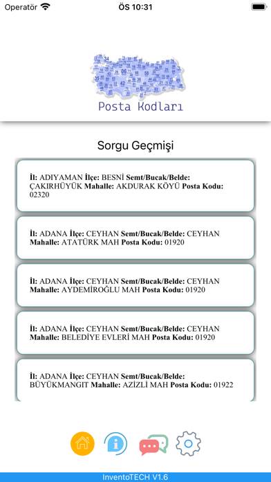 Posta Kodları App screenshot