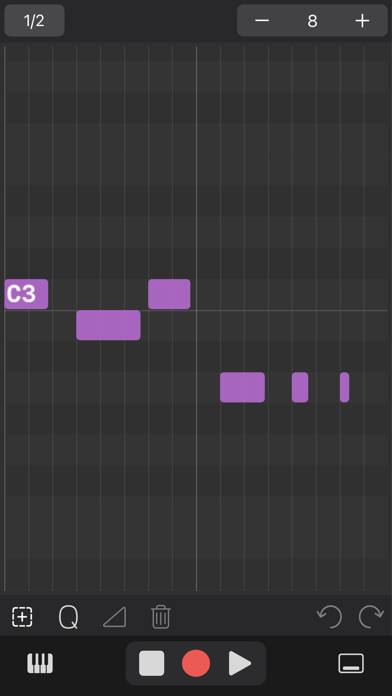 SAND: Sequencer for AUv3, MIDI Schermata dell'app #2