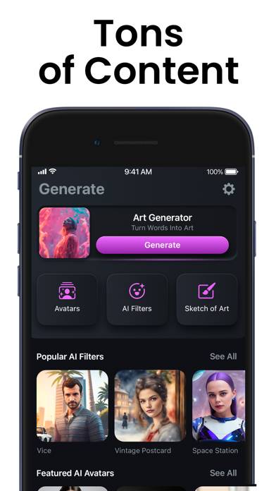 ARTA: Photo IA, Filtre Image Capture d'écran de l'application