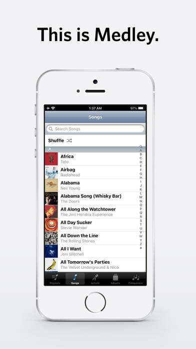Medley Music Player Captura de pantalla de la aplicación #1