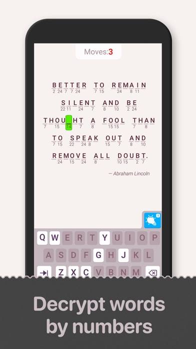 Cryptogram: Word Brain Puzzle Captura de pantalla de la aplicación #1