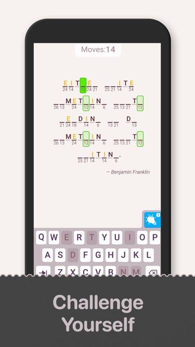 Cryptogram: Word Brain Puzzle App screenshot #2