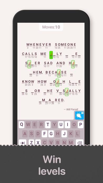 Cryptogram: Word Brain Puzzle Captura de pantalla de la aplicación #3