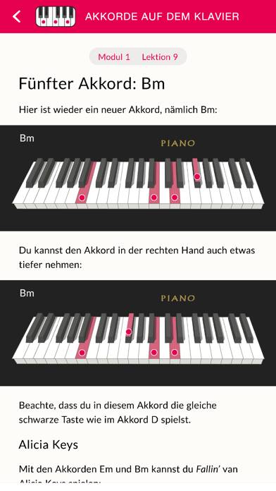 Akkorde auf dem Klavier App-Screenshot