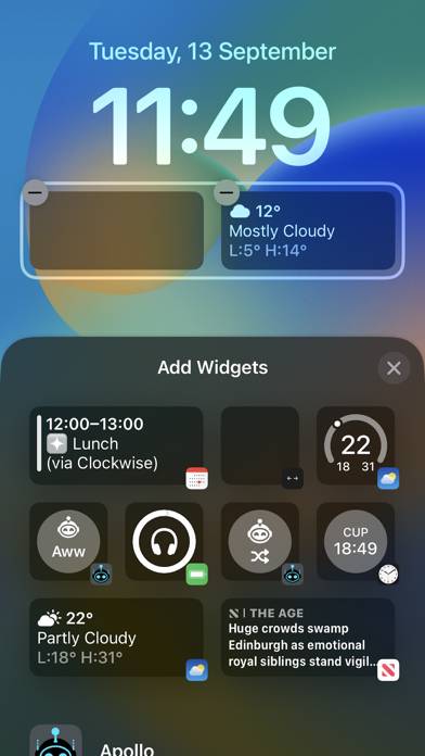 Widget spacer - empty, clear! immagine dello schermo