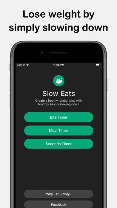 Slow Eats: Weight Loss Tool Captura de pantalla de la aplicación #1