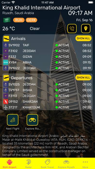 King Khalid Airport (RUH) Info App screenshot #1