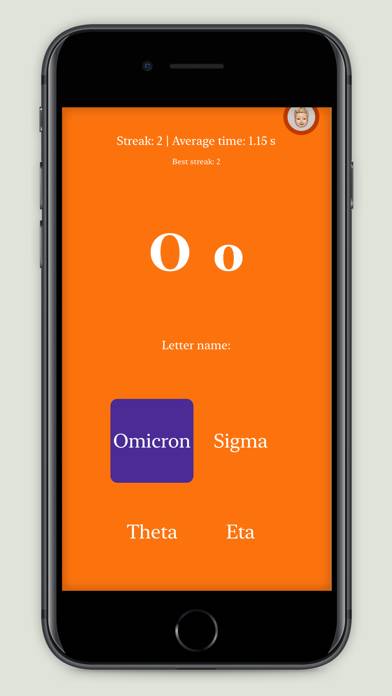 Greek Letters Game App screenshot #1