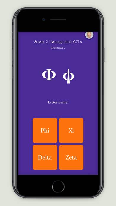 Greek Letters Game App screenshot #2