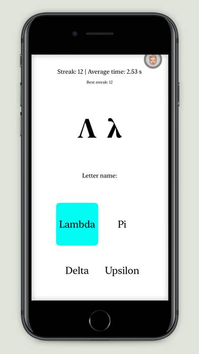 Greek Letters Game App screenshot #3