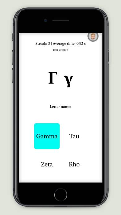 Greek Letters Game App screenshot #4