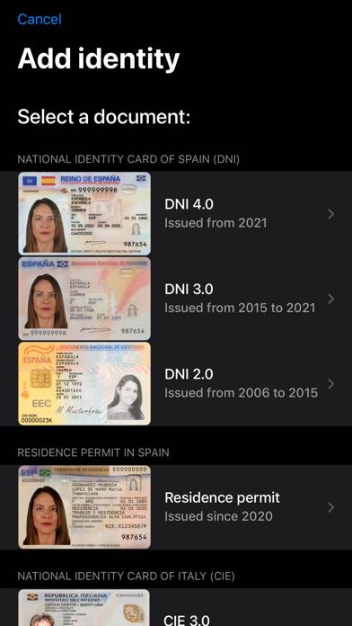 DNI Wallet plus Captura de pantalla de la aplicación #2