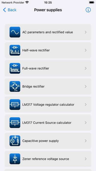 Electronic Circuits Calc Pro Captura de pantalla de la aplicación #2