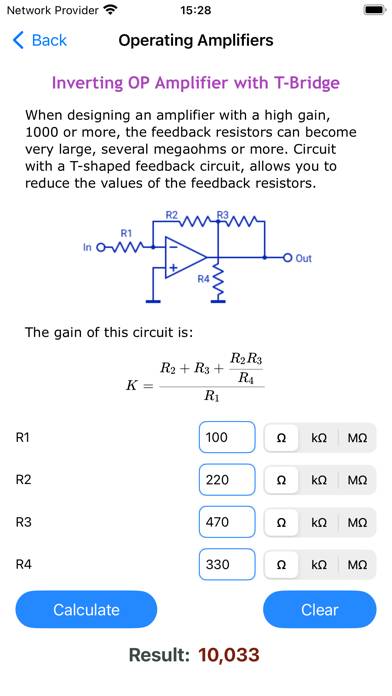 Electronic Circuits Calc Pro App skärmdump #3