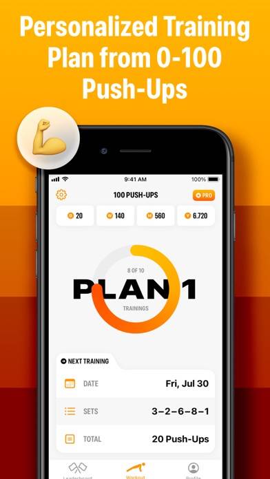 100 Push-Ups Counter & Trainer App-Screenshot #2