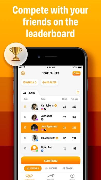 100 Push-Ups Counter & Trainer App-Screenshot #3