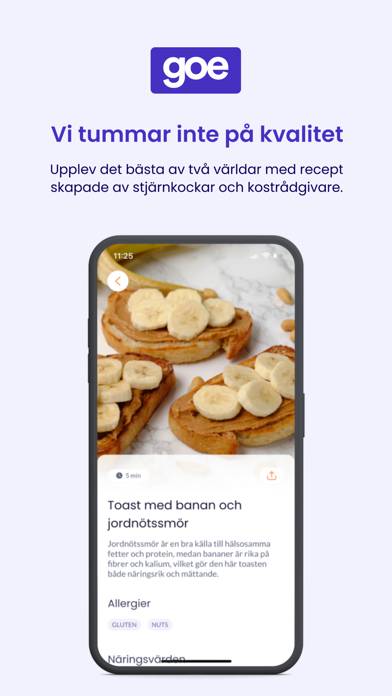 Goe lifestyle App skärmdump