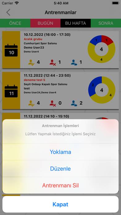 Spor Akademik Manager screenshot #4