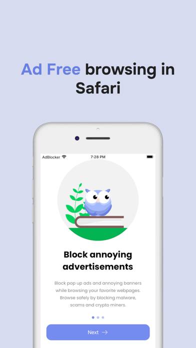 OwlBlocker Schermata dell'app