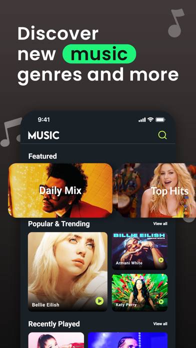 Music Player : Songs Streaming Uygulama ekran görüntüsü #1