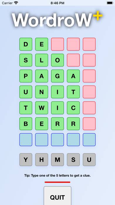 WordroW plus game screenshot
