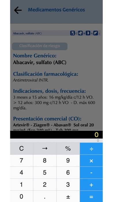 Pediadosis Schermata dell'app