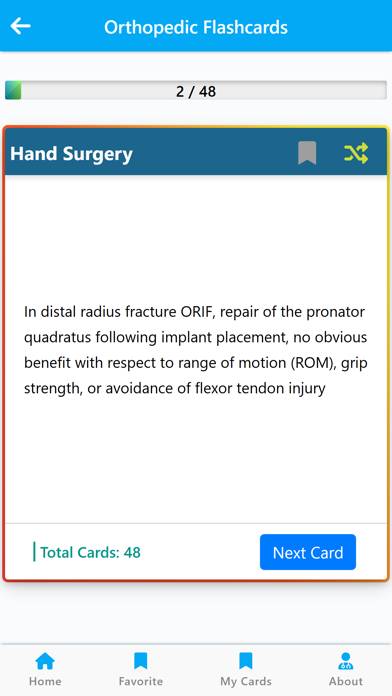 Orthopedic Flash Cards & Notes App skärmdump #2