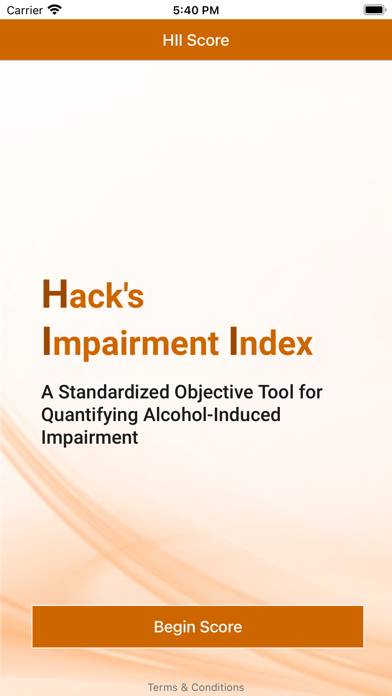 Hack's Impairment Index App screenshot #1