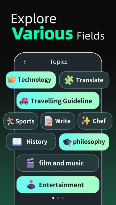 Pure AI -Chat bot & AI Writing Capture d'écran de l'application