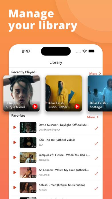 Music Player : Songs, Videos Uygulama ekran görüntüsü #3