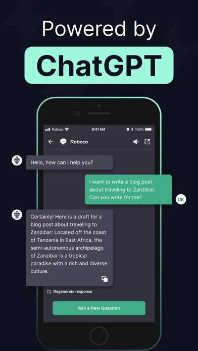 Chat & Ask with RoboAI Bot Captura de pantalla de la aplicación #2