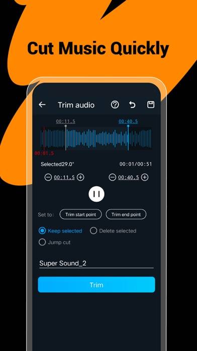 Music Editor & Ringtone Maker Captura de pantalla de la aplicación #4
